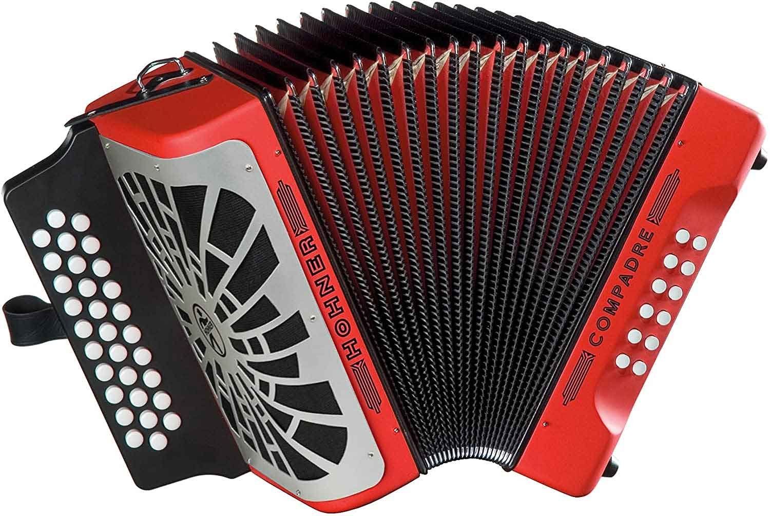 Hohner Compadre GCF 3-Row Diatonic Accordion- Best Accordion for Beginners
