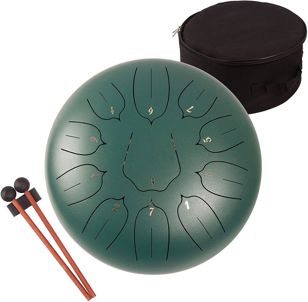 Lomuty Steel Tongue Drum - 11 Notes 12 Inches
